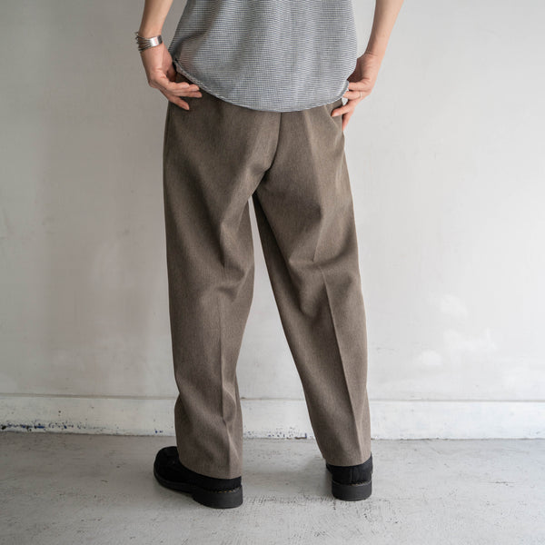 1990s Japan vintage brown weavy slacks -side adjuster-