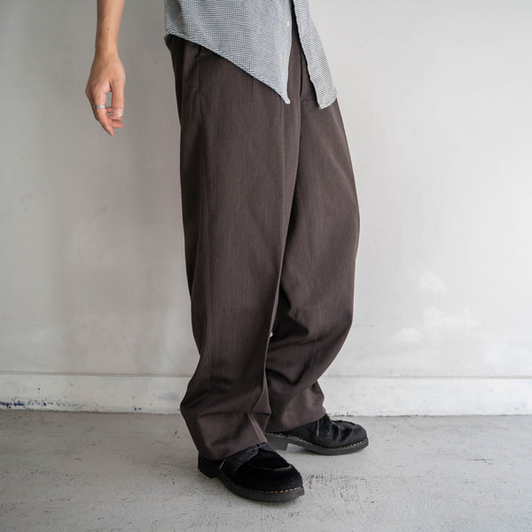 1990s Japan vintage dark brown chambray slacks
