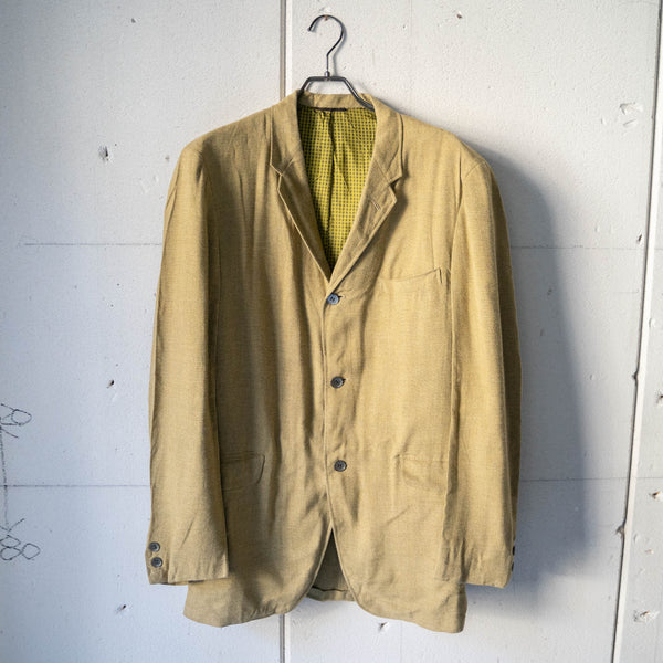 1970-80s USA mustard color tailored jacket