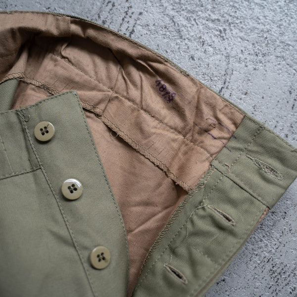 1970-80s Italian military light green chino pants 'dead stock'