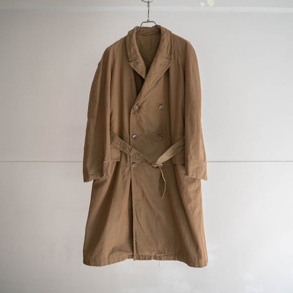 around 1960s Italian military brown TAMAMUSHI trench coat 'dead stock'