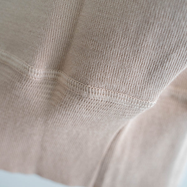 around 1980s Italy pink beige color thermal knit 'dead stock'