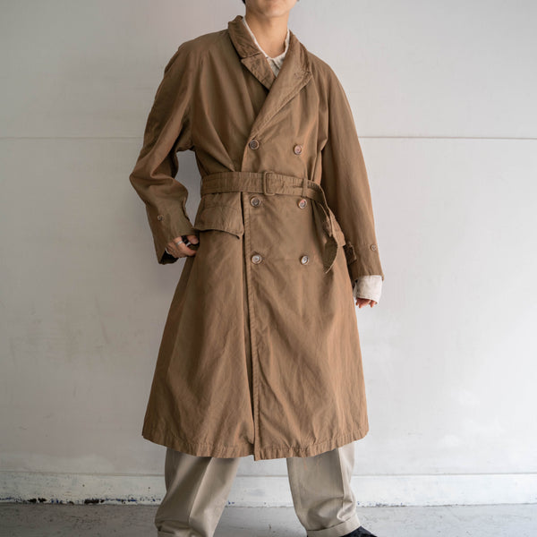 around 1960s Italian military brown TAMAMUSHI trench coat 'dead stock'