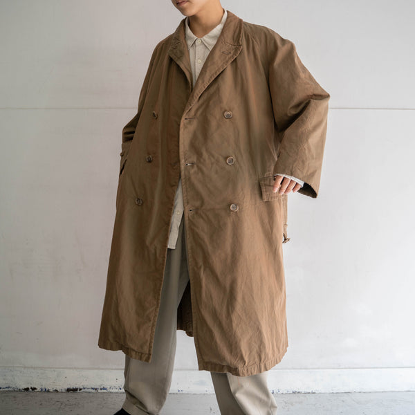 around 1960s Italian military brown TAMAMUSHI trench coat 'dead stock'