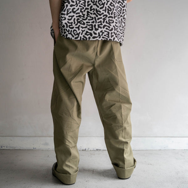 1970-80s Italian military light green chino pants 'dead stock'