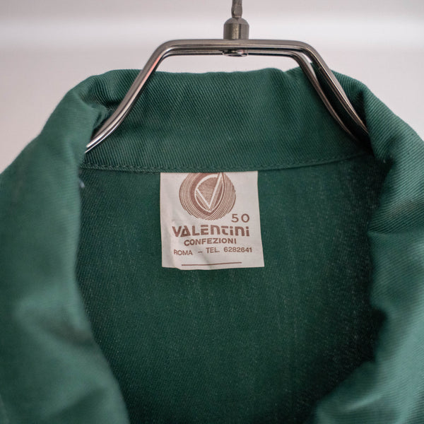 1980s Italy deep green work blouson with patch 'dead stock'