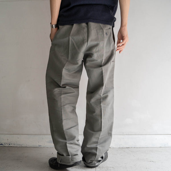 around 1970s Italian military linen × cotton work pants 'dead stock'