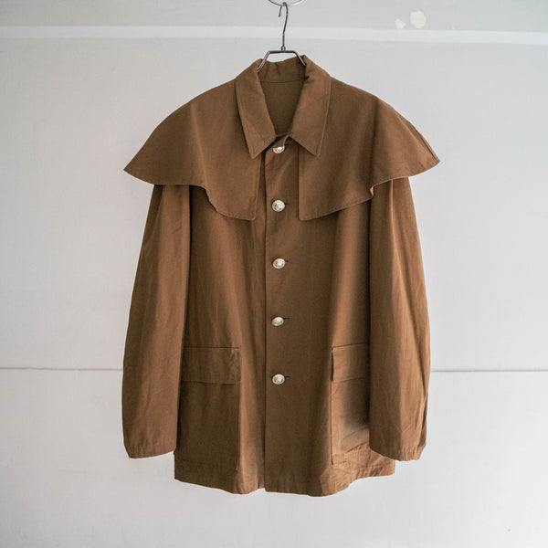1970-80s Europe brown frock coat -military sampling-