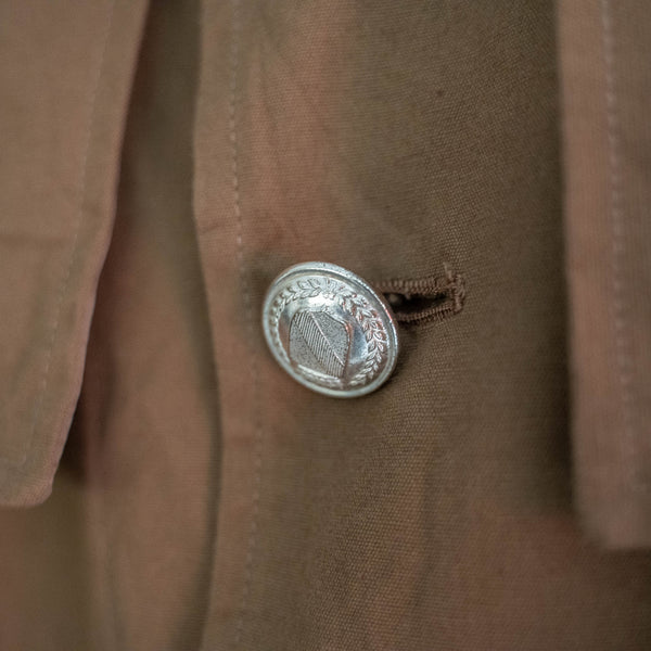 1970-80s Europe brown frock coat -military sampling-