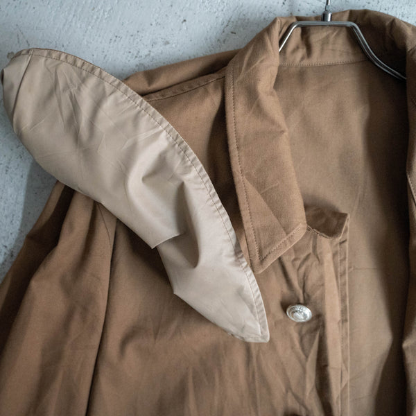 1970-80s Europe brown frock coat -military sampling-