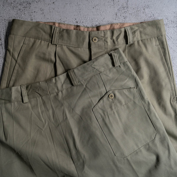1970-80s Italian military light green chino pants 'dead stock'