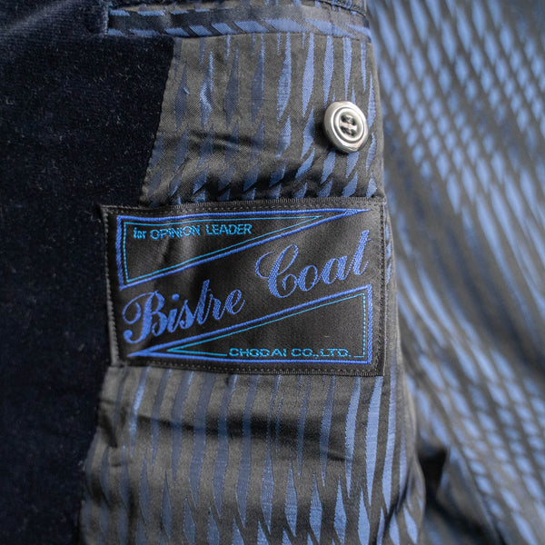 1980s Japan vintage navy velour tailored jacket