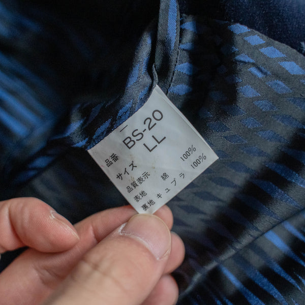 1980s Japan vintage navy velour tailored jacket