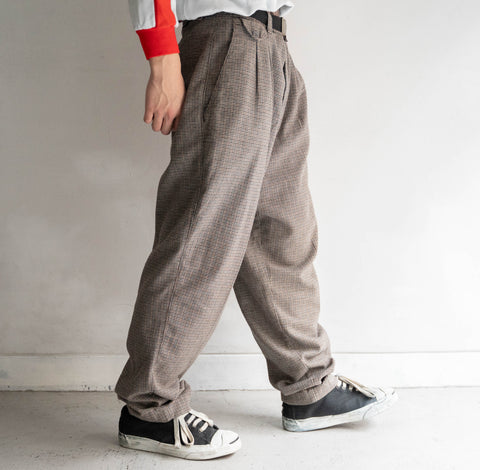 1990-00s Lee CASUALS hounds tooth 2tack slacks