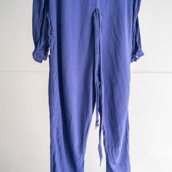 1970-80s Italian military navy color all-in-one -with belt-