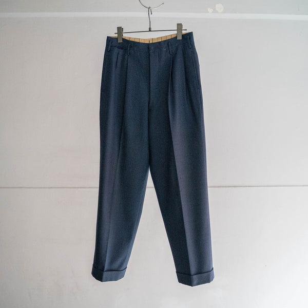 1970s Japan vintage blue based all-over pattern slacks