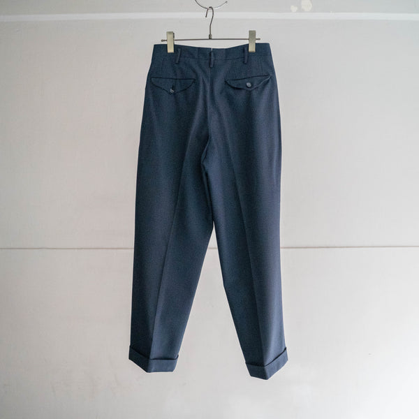 1970s Japan vintage blue based all-over pattern slacks