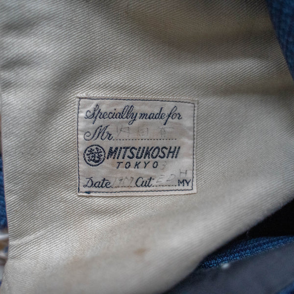 1970s Japan vintage blue based all-over pattern slacks