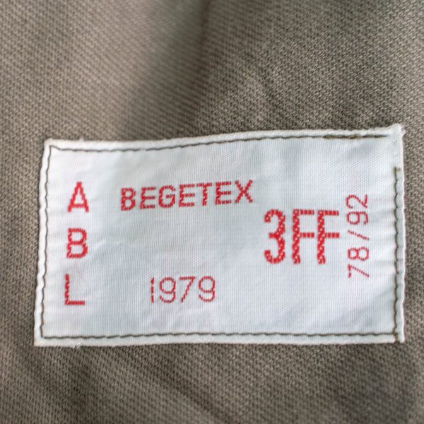 1970s Belgium military wool short battle dress jacket -without epaulette- ‘dead stock’