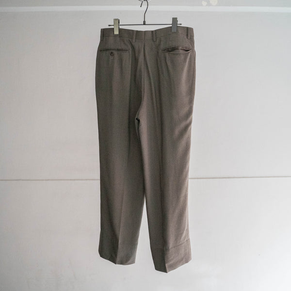 1990s Japan vintage light beige weavy slacks