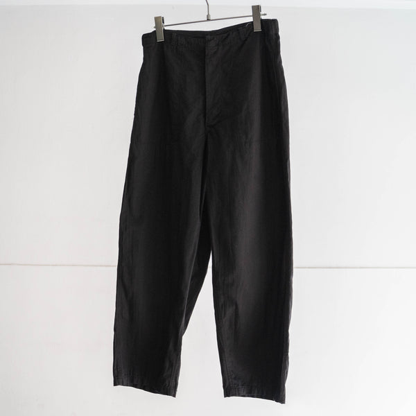 around 1980s German military cotton twill work pants 'dead stock' -black dyed-