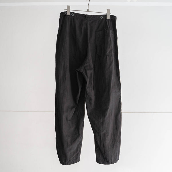 around 1980s German military cotton twill work pants 'dead stock' -black dyed-