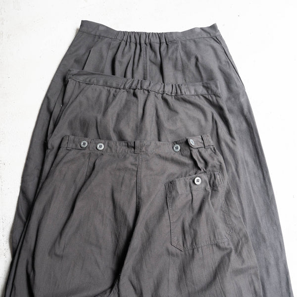 around 1980s German military cotton twill work pants 'dead stock' -black dyed-