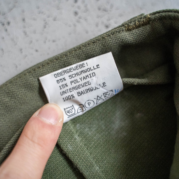 2000s German police green cargo pants -thick fabric- -2