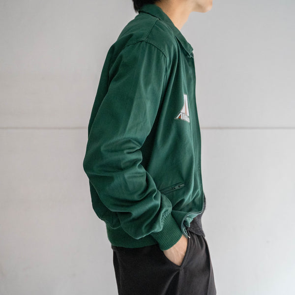 1980s Italy deep green work blouson with patch 'dead stock'