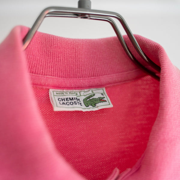 1970-80s LACOSTE pink polo shirt 'made in France'