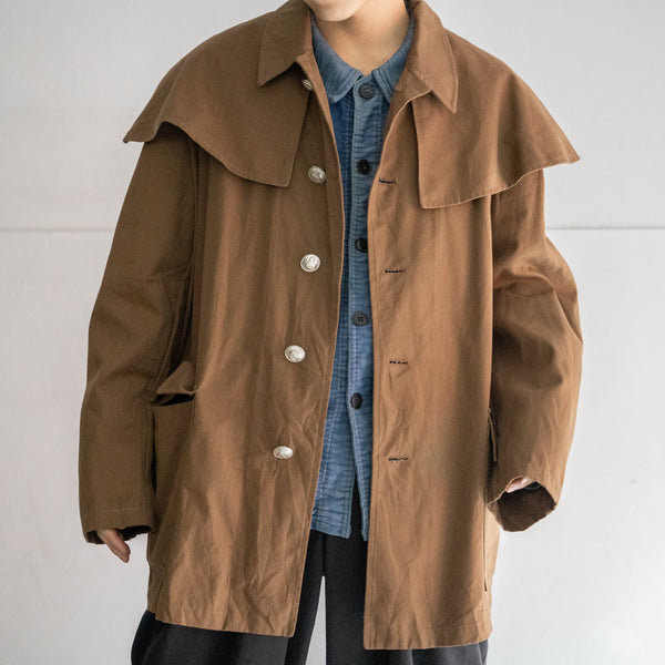 1970-80s Europe brown frock coat -military sampling-