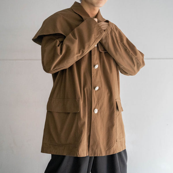 1970-80s Europe brown frock coat -military sampling-