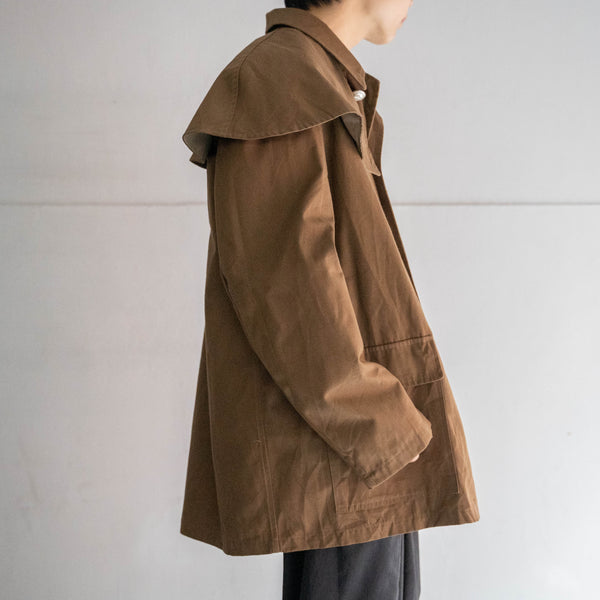 1970-80s Europe brown frock coat -military sampling-
