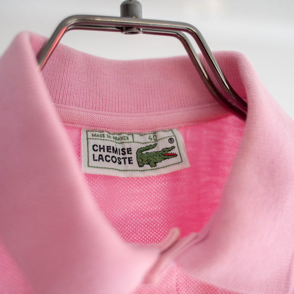 1970-80s LACOSTE light pink polo shirt 'made in France'