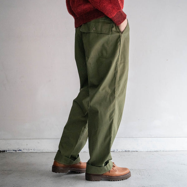 2000s British military green baker pants 'dead stock'