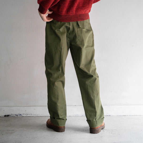 2000s British military green baker pants 'dead stock'