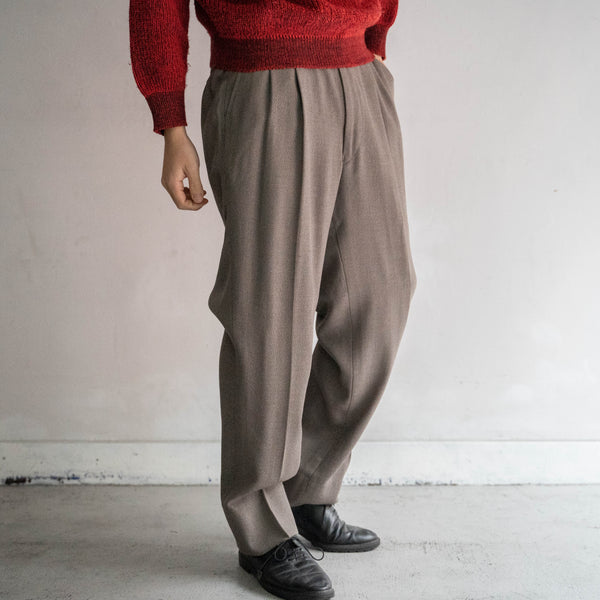 1990s Japan vintage light beige weavy slacks