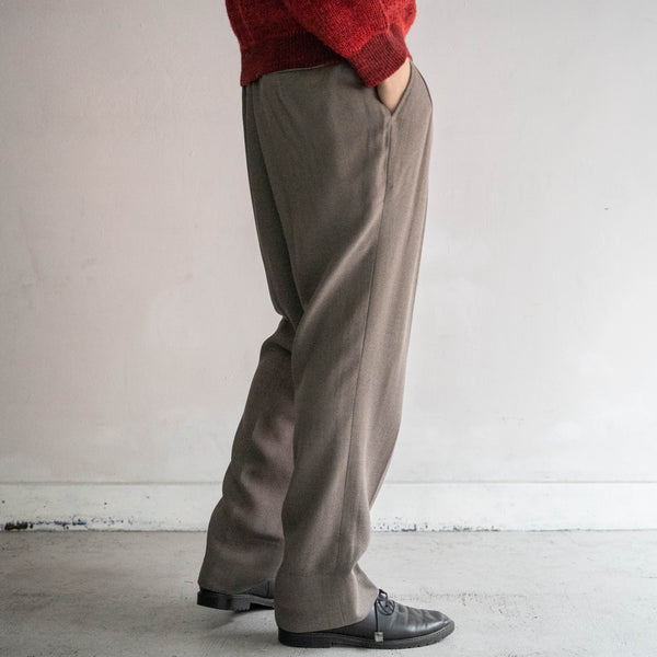 1990s Japan vintage light beige weavy slacks