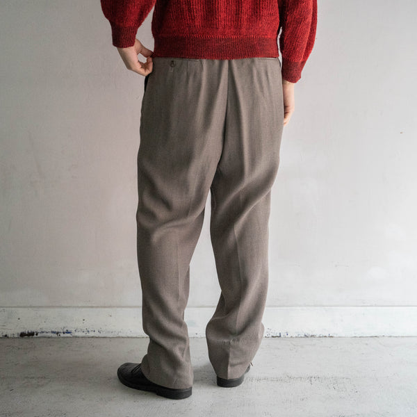 1990s Japan vintage light beige weavy slacks