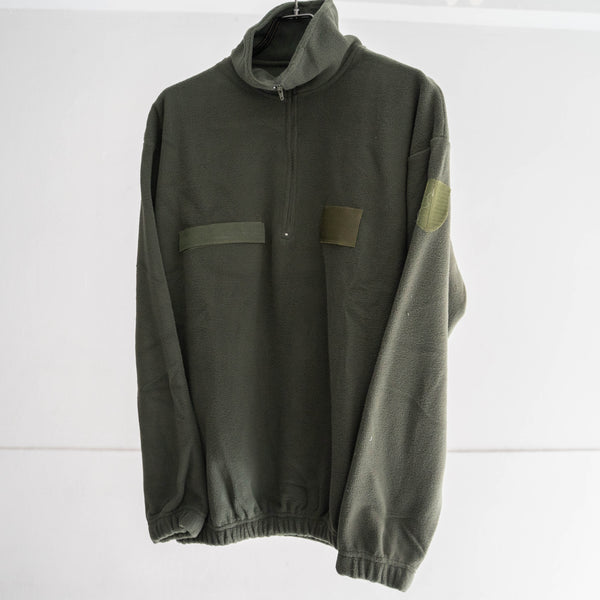 around 1980-00s Italian military olive color half zip high neck fleece 'dead stock'