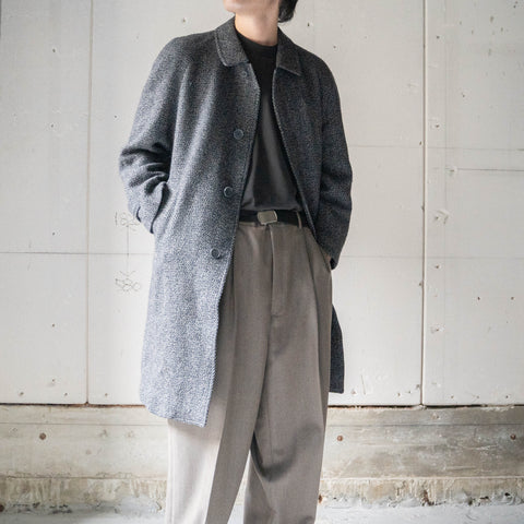 1980s Japan vintage gray color tweed coat