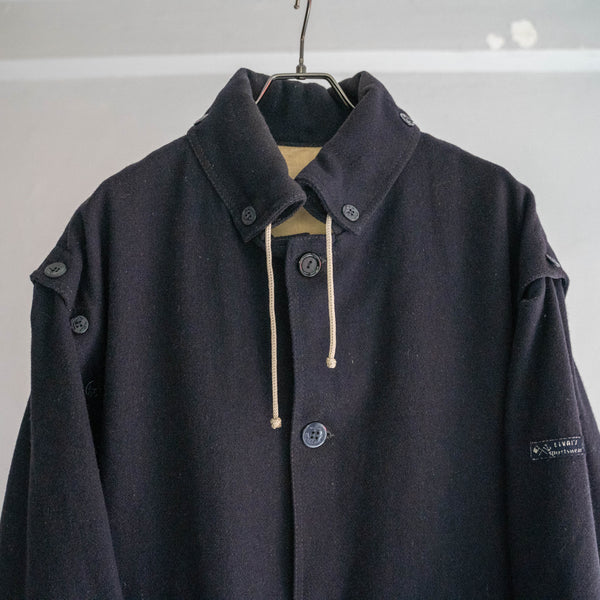 around 1980s Europe marine-look wool jacket -detachable arms-