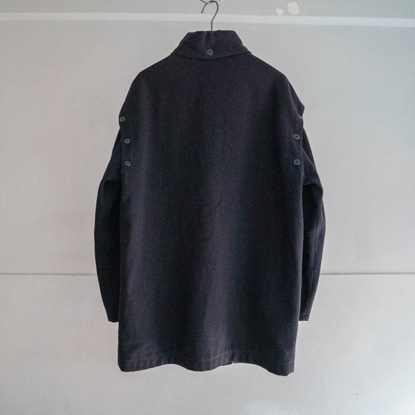 around 1980s Europe marine-look wool jacket -detachable arms-