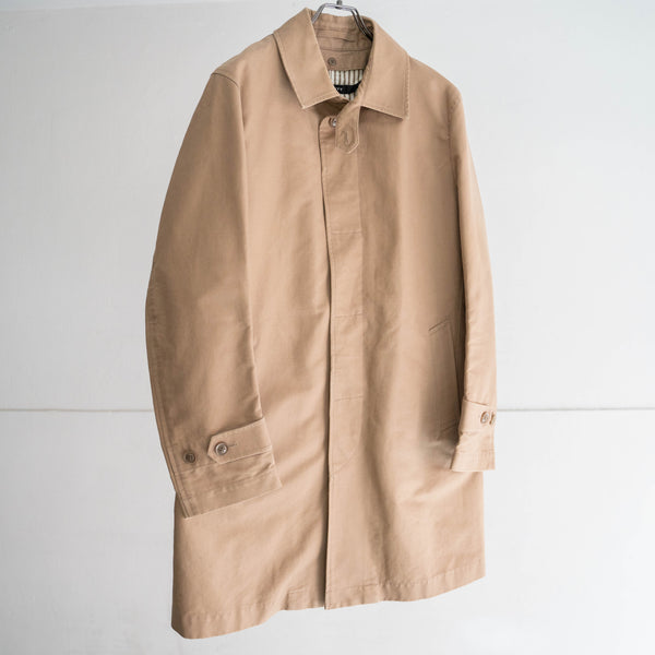 2000s beige color cotton soutien collar coat -with chin strap-