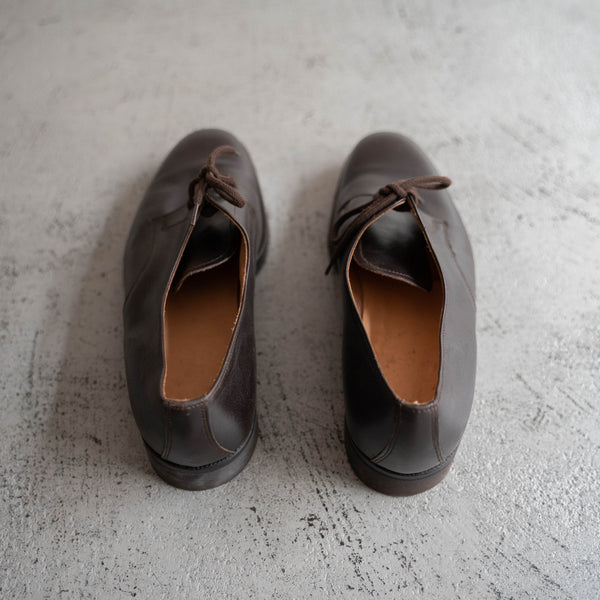 1990s Italian military brown leather shoes -3 hole- 'dead stock'
