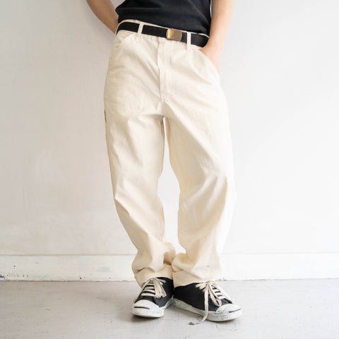 around 1970s USA ecru color cotton work pants 'mint condition'