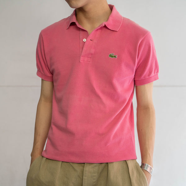 1970-80s LACOSTE pink polo shirt 'made in France'