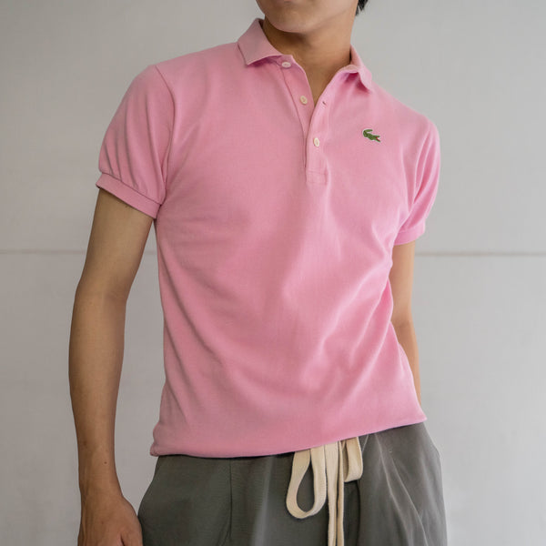1970-80s LACOSTE light pink polo shirt 'made in France'