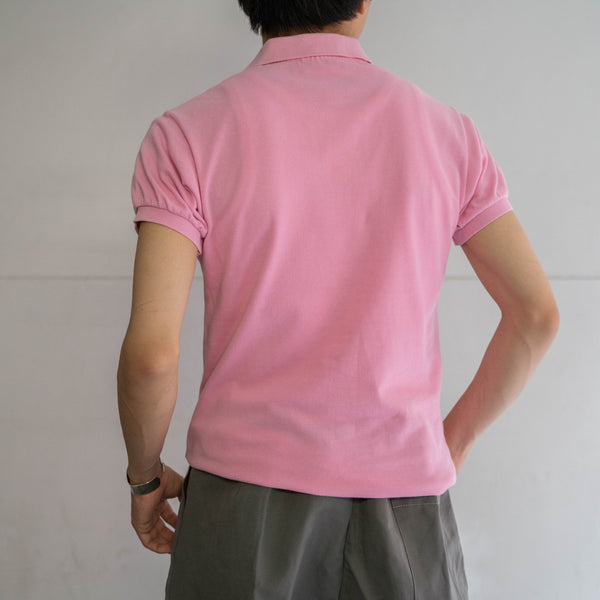 1970-80s LACOSTE light pink polo shirt 'made in France'