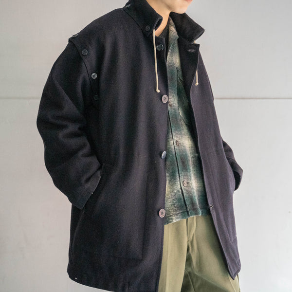 around 1980s Europe marine-look wool jacket -detachable arms-